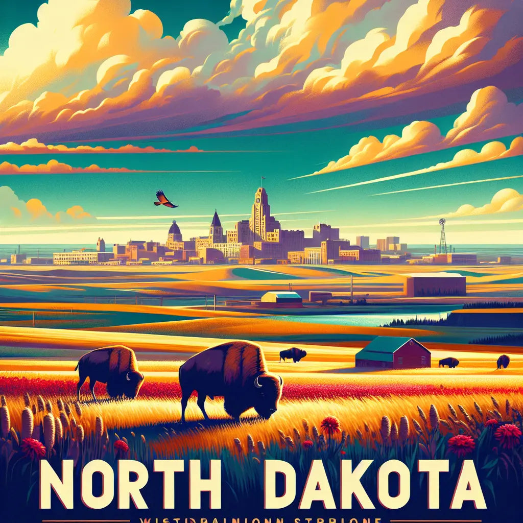 North-Dakota PosterGoat