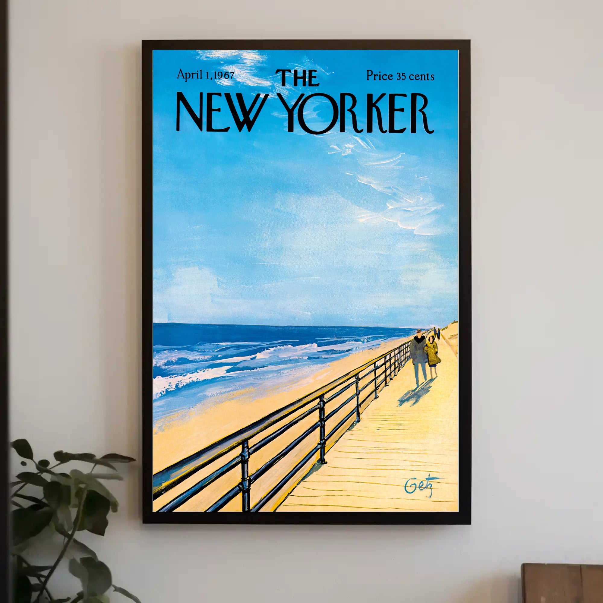 1960s Coastal Boardwalk Vintage Art Print for Nostalgic Decor PosterGoat
