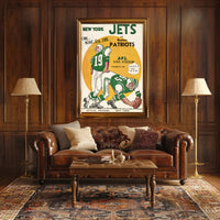 1965 AFL Game Poster New York Jets Vintage Sports Art Print PosterGoat
