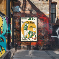 1965 AFL Game Poster New York Jets Vintage Sports Art Print PosterGoat