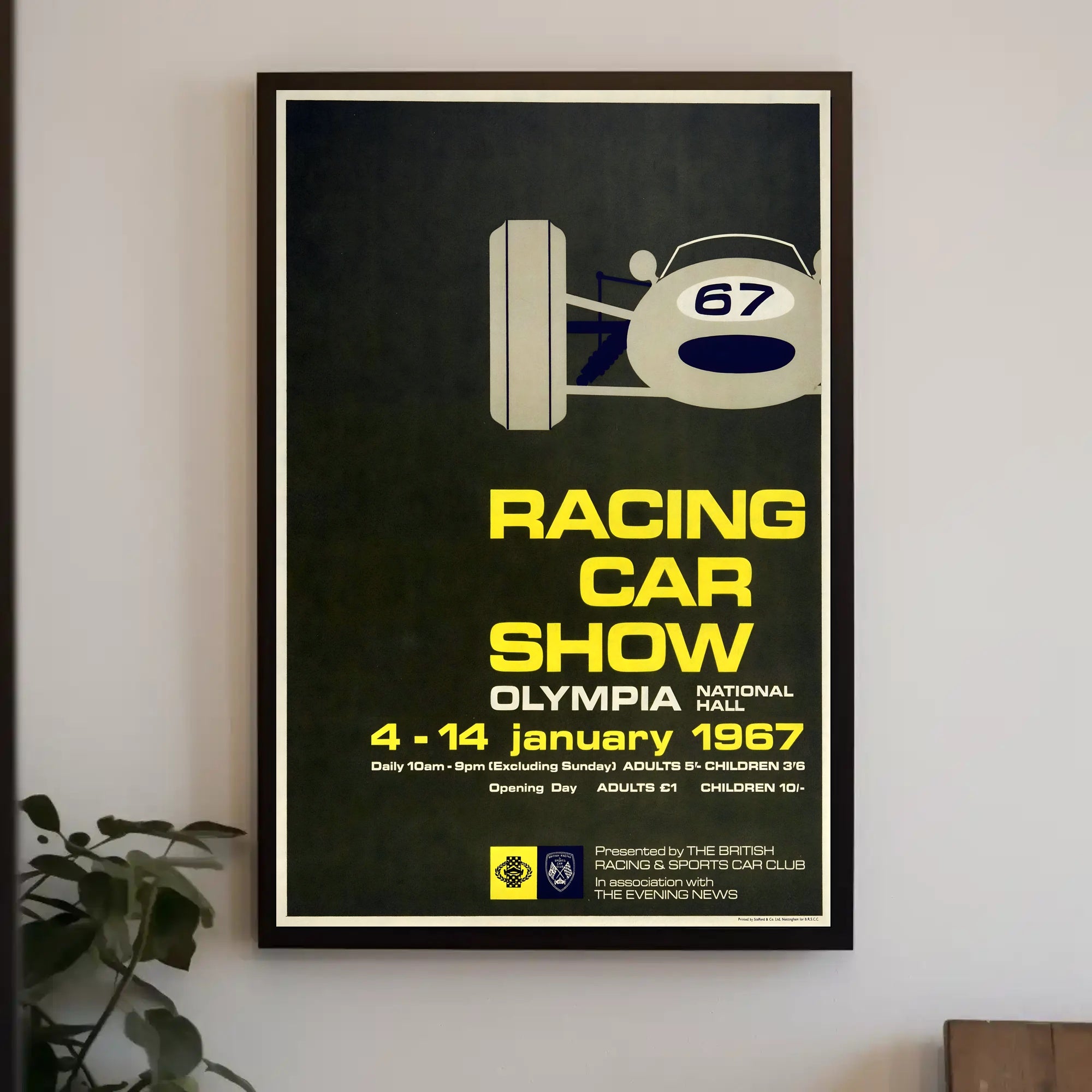 1967 Racing Car Show Vintage Art Print for Motorsports Fans PosterGoat