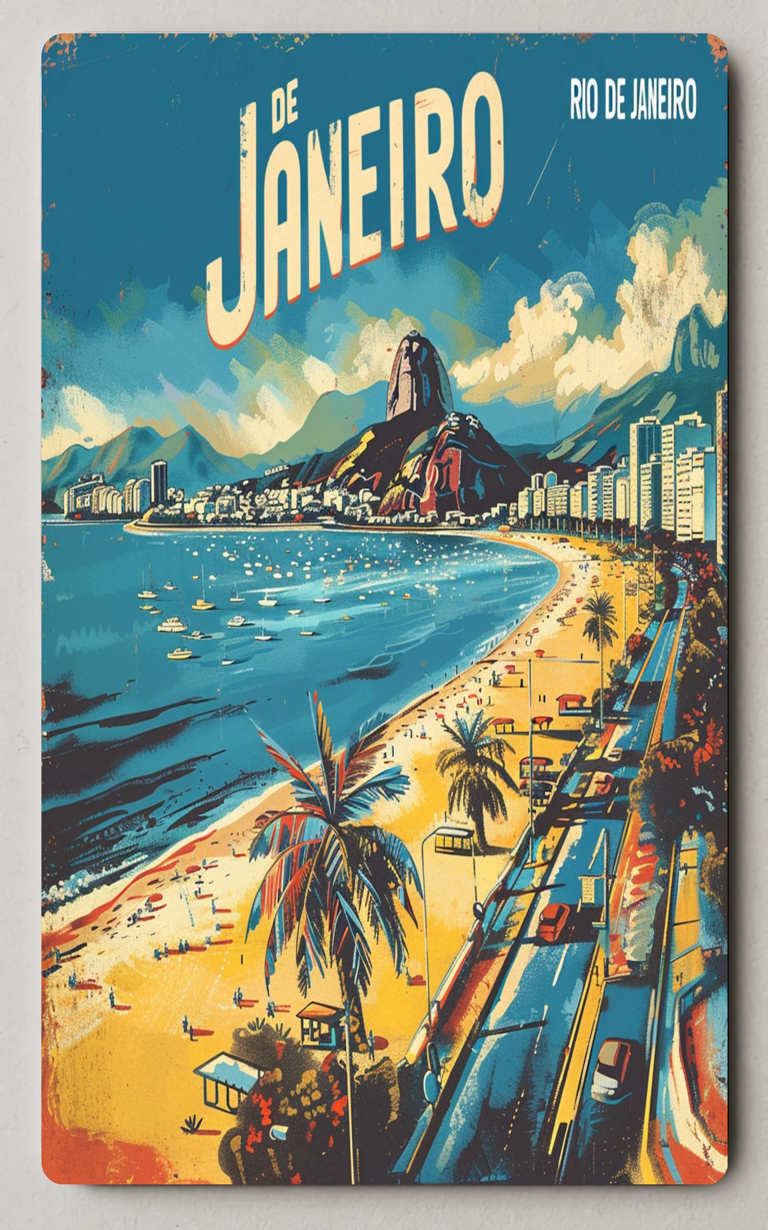 Rio De Janeiro Vibrant Trading Card PosterGoat