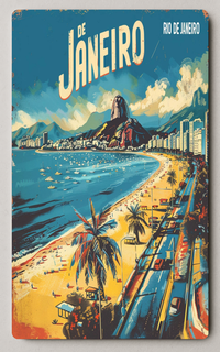 Rio De Janeiro Vibrant Trading Card PosterGoat
