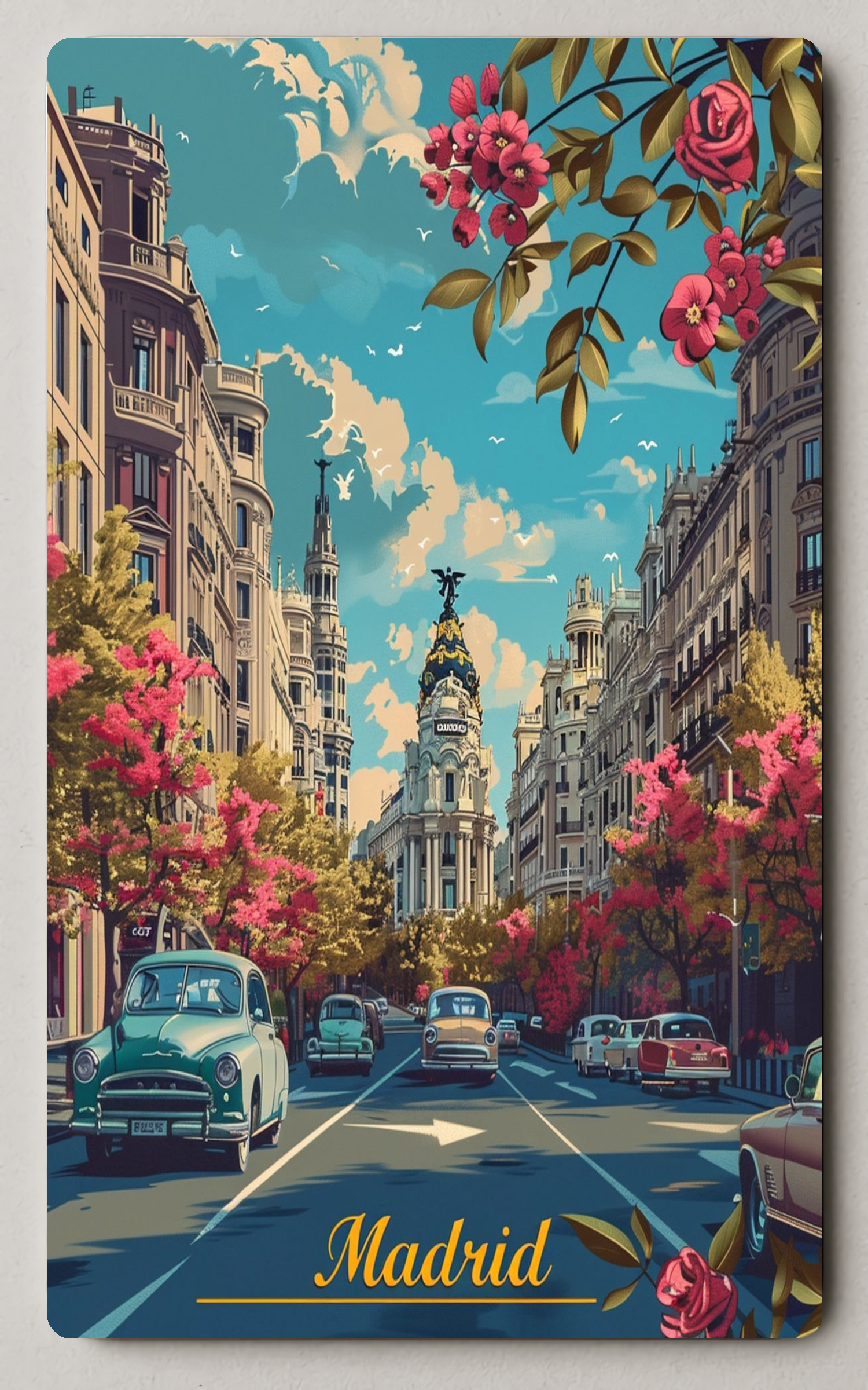 Madrid Classic Cityscape Trading Card PosterGoat