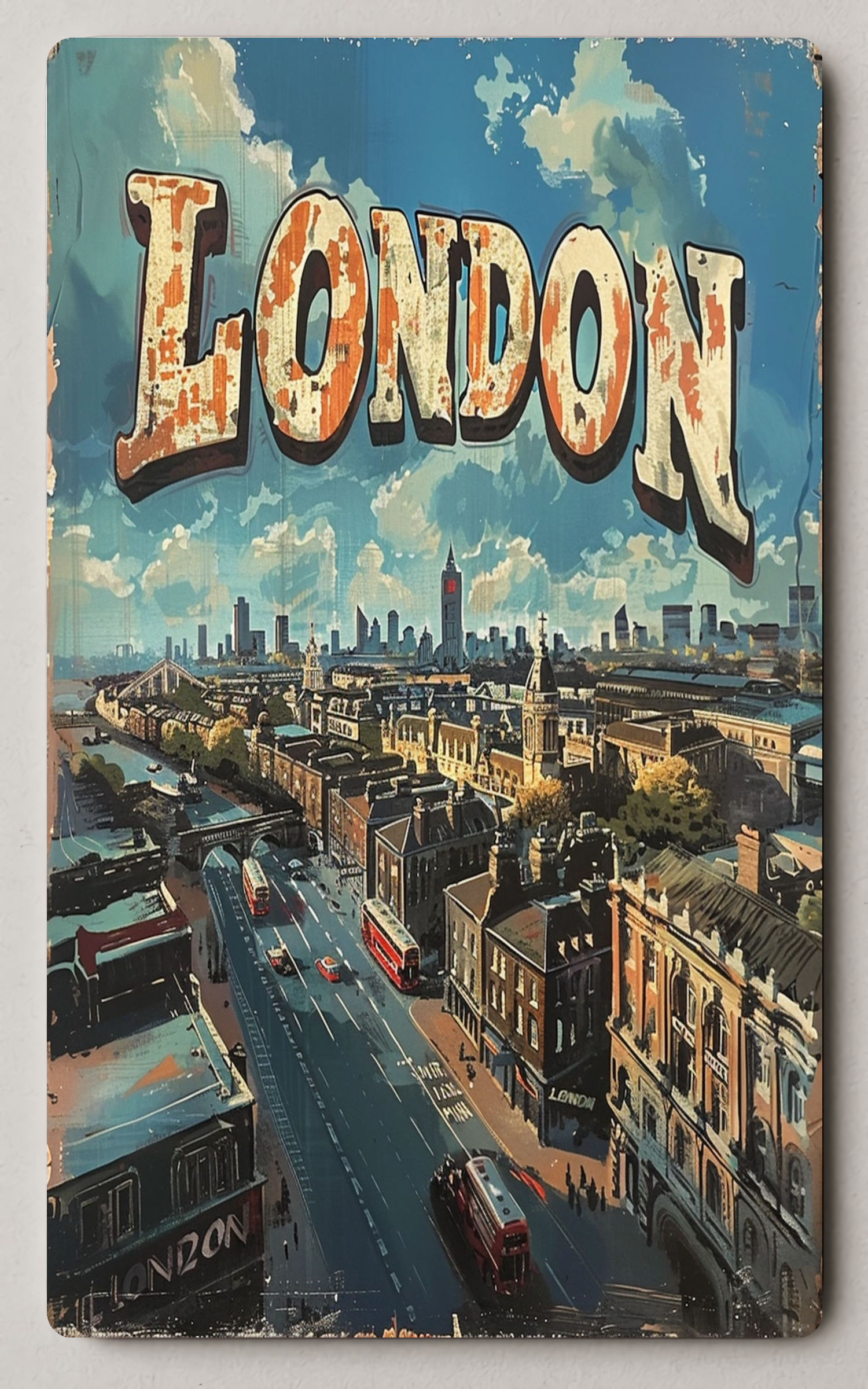 London Urban Landscape Urban Trading Card PosterGoat