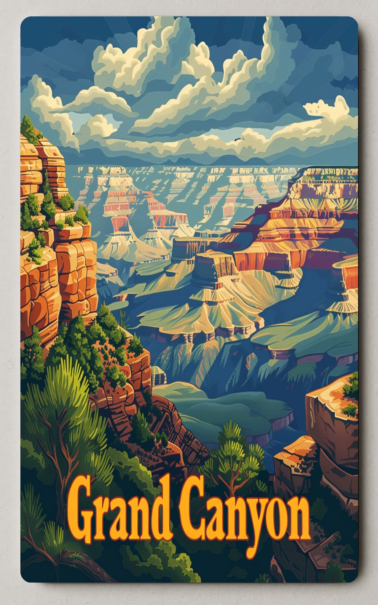 Grand Canyon Adventure Trading Card PosterGoat