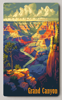 Grand Canyon Vintage Art Print National Park Trading Card PosterGoat