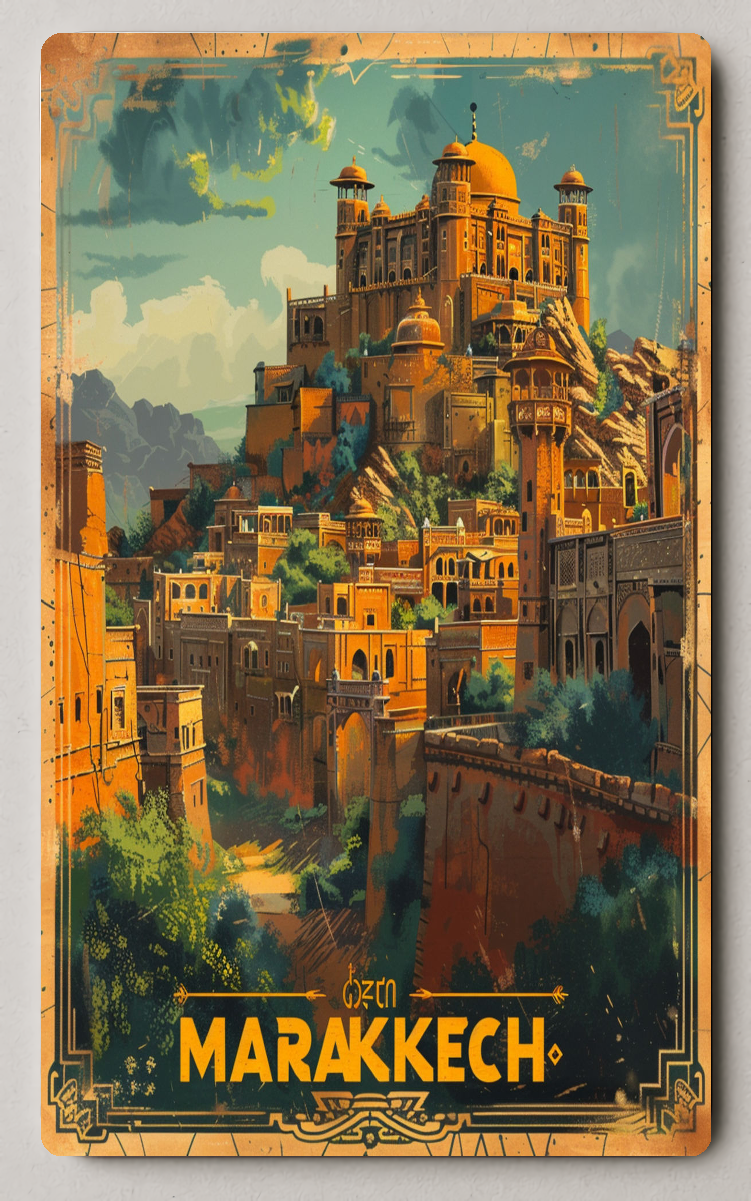 Marrakech Inspired Vintage Trading Card PosterGoat