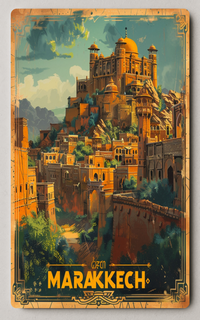 Marrakech Inspired Vintage Trading Card PosterGoat