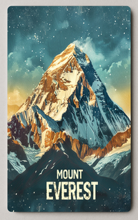 Mount Everest Travel Inspiration Trading Card PosterGoat