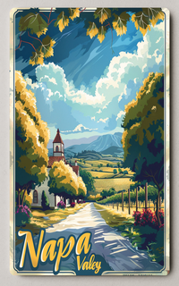 Napa Valley Scenic Vintage Trading Card PosterGoat