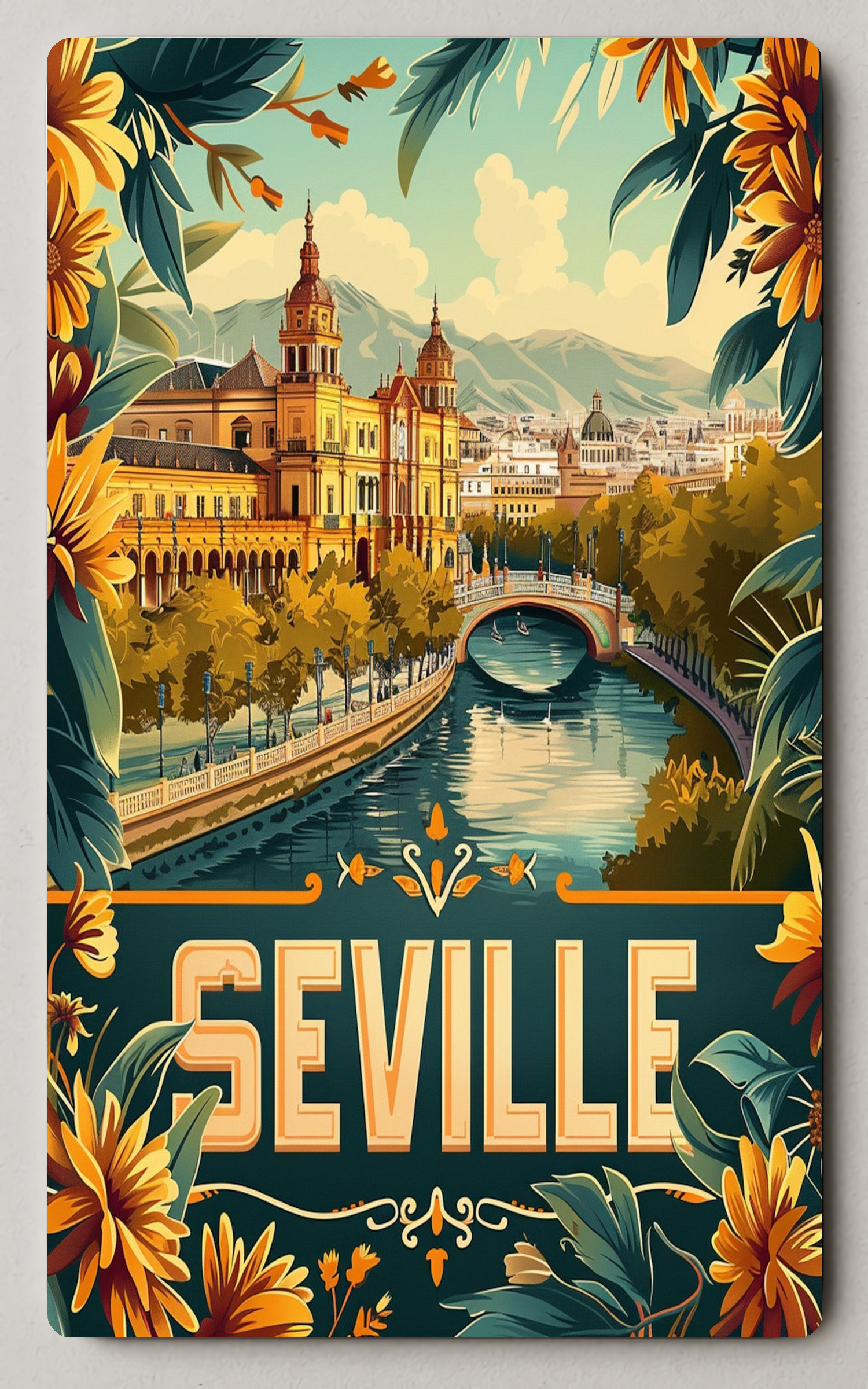 Seville Scenic Architectural Art Trading Card PosterGoat