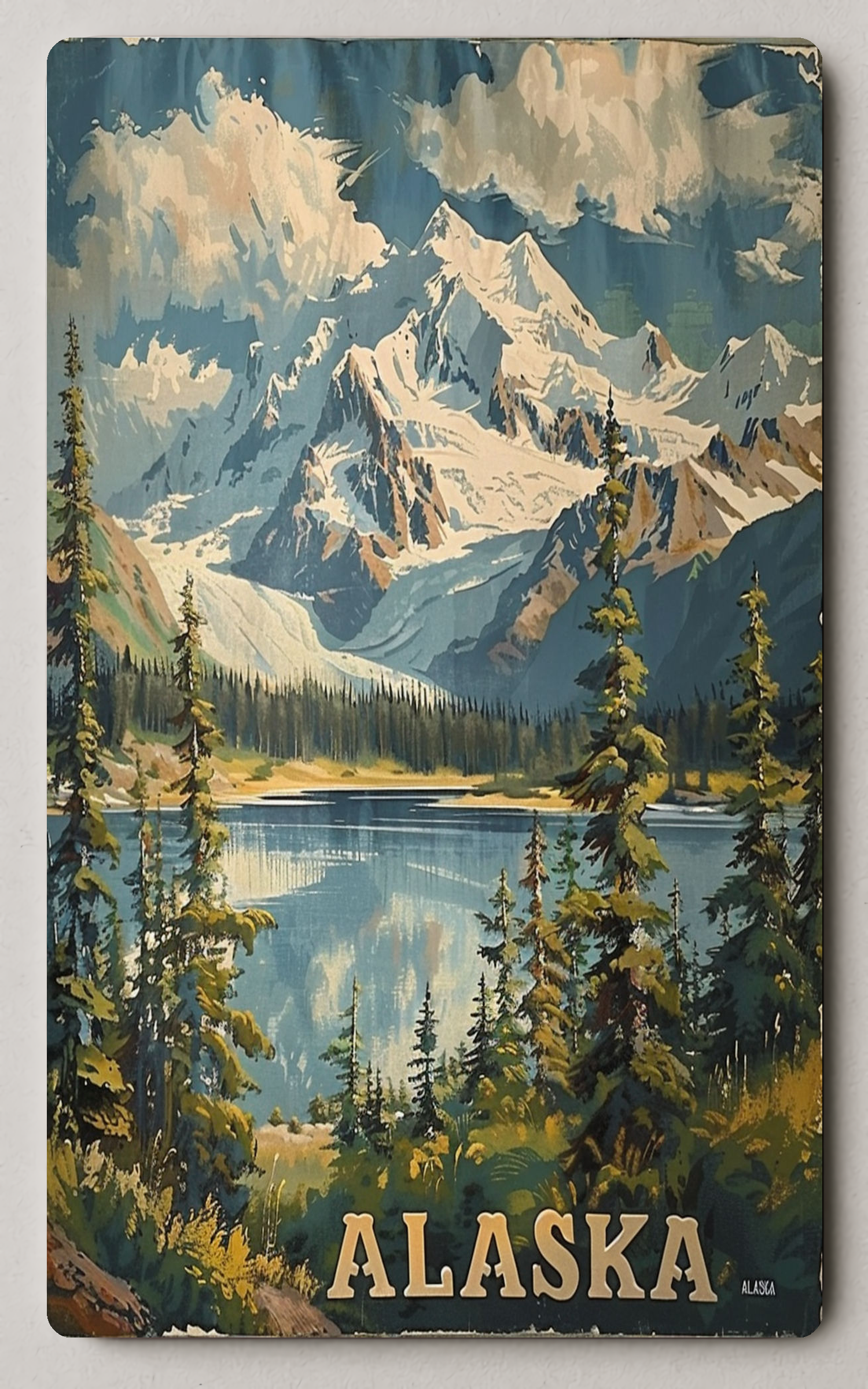 Alaska Scenic Landscape Vintage Trading Card PosterGoat