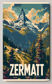 Matterhorn Swiss Alps Adventure Trading Card PosterGoat