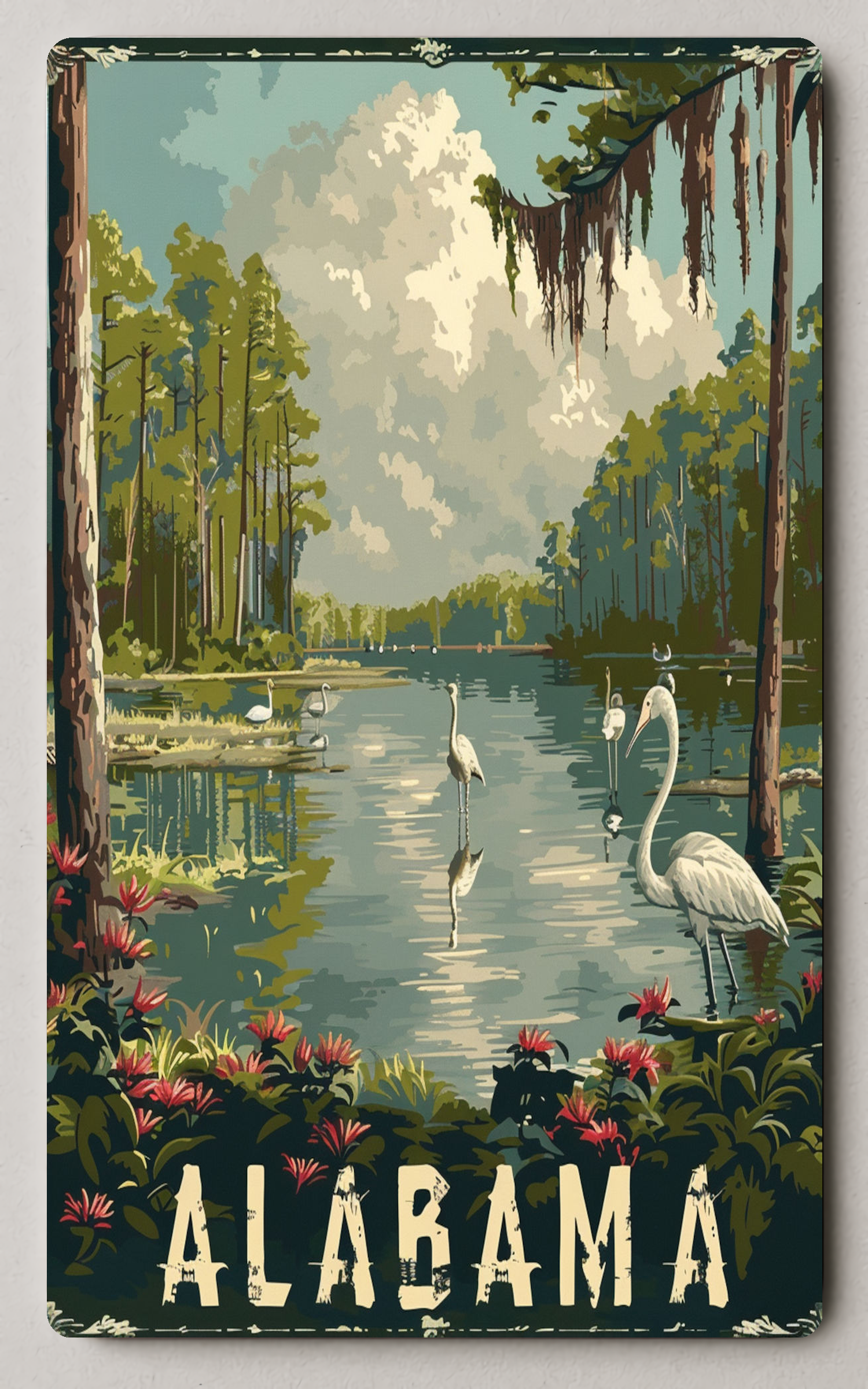 Alabama Scenic Heron Adventure Trading Card PosterGoat