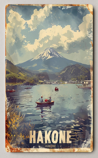 Scenic Hakone Trading Card Vintage Travel Art PosterGoat