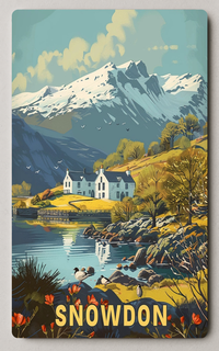 Snowdon Scenic View Vintage Trading Card PosterGoat