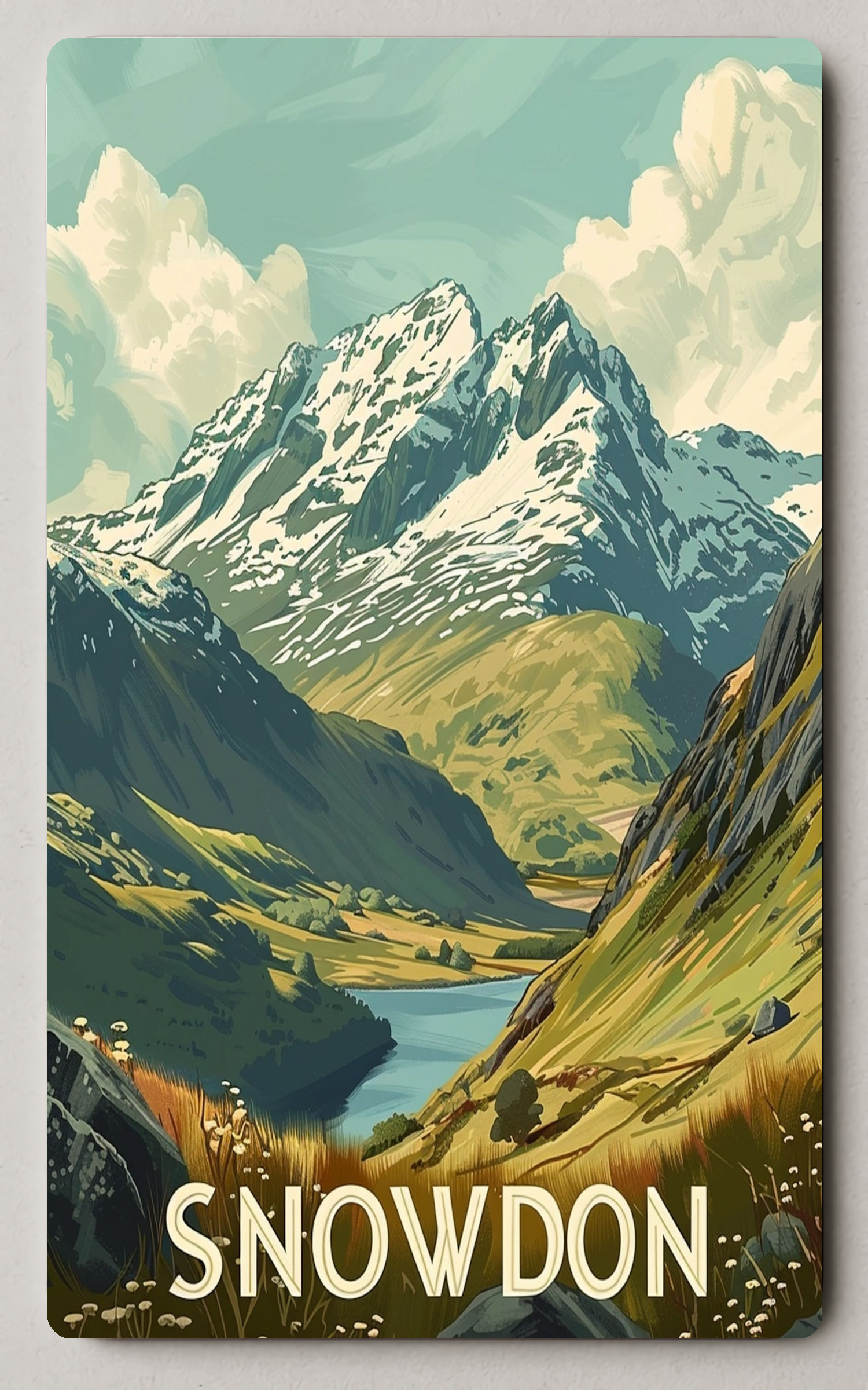Snowdon Majestic Serenity Vintage Trading Card PosterGoat
