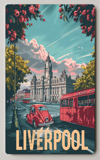Liverpools Vintage Charm Trading Card PosterGoat