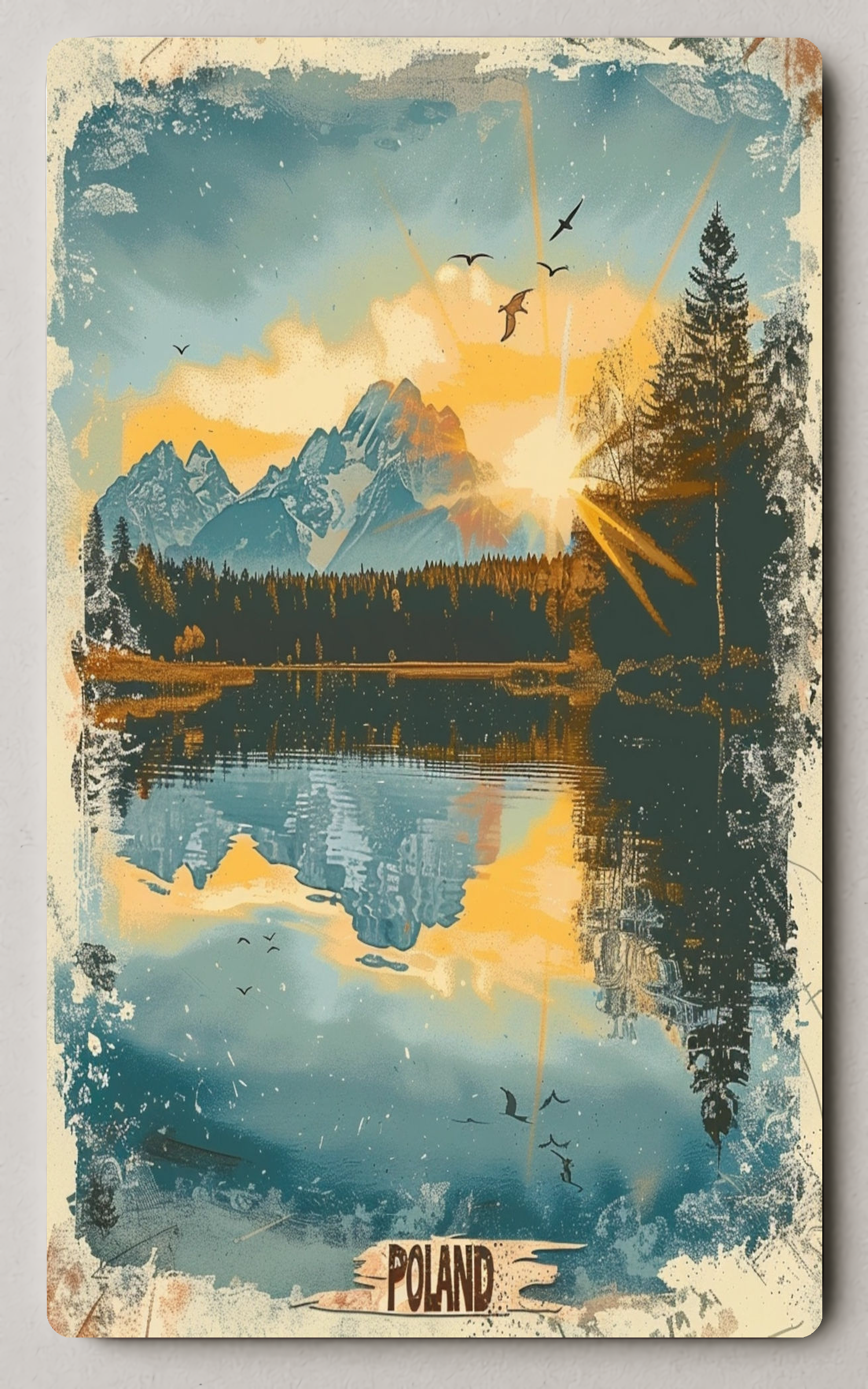 Serene Polish Landscape Vintage Art Trading Card PosterGoat