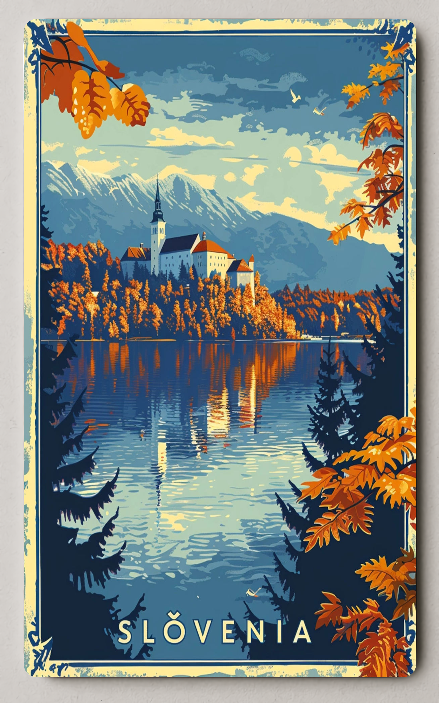 Scenic Slovenia Vintage Travel Art Trading Card Trading Card PosterGoat