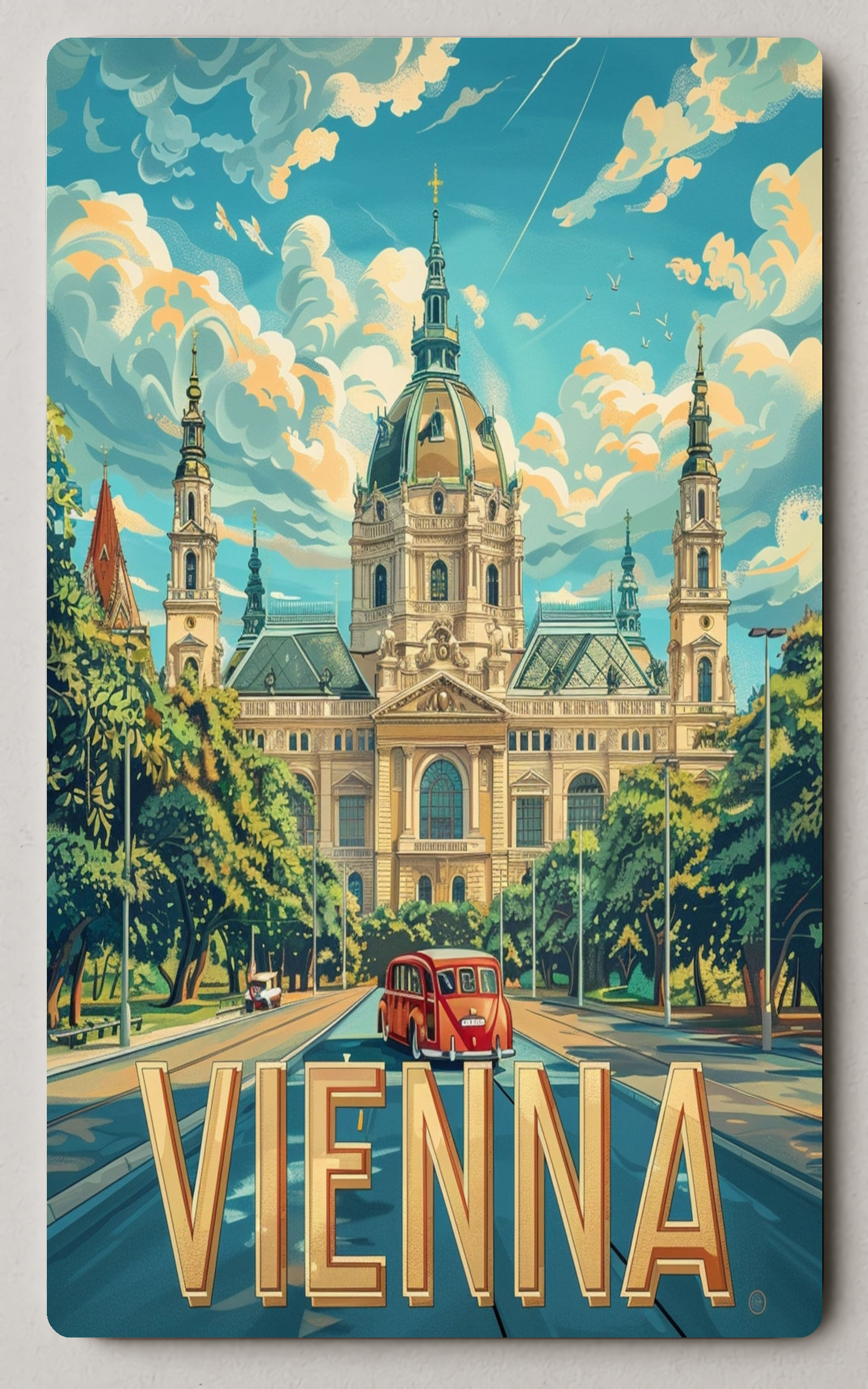 Vienna Architectural Landmark Trading Card PosterGoat