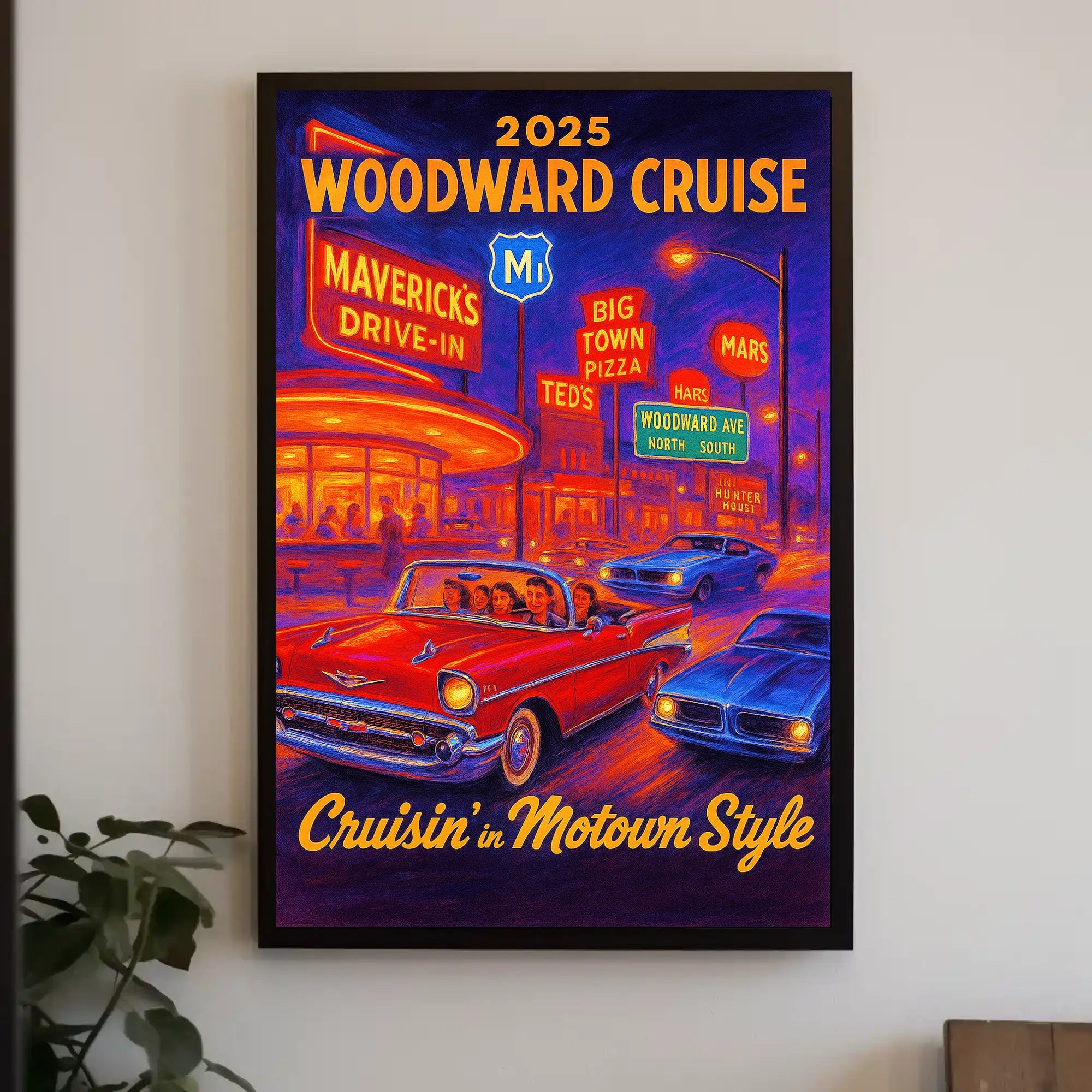 2025 Woodward Cruise Vintage Poster Wall Art Decor PosterGoat