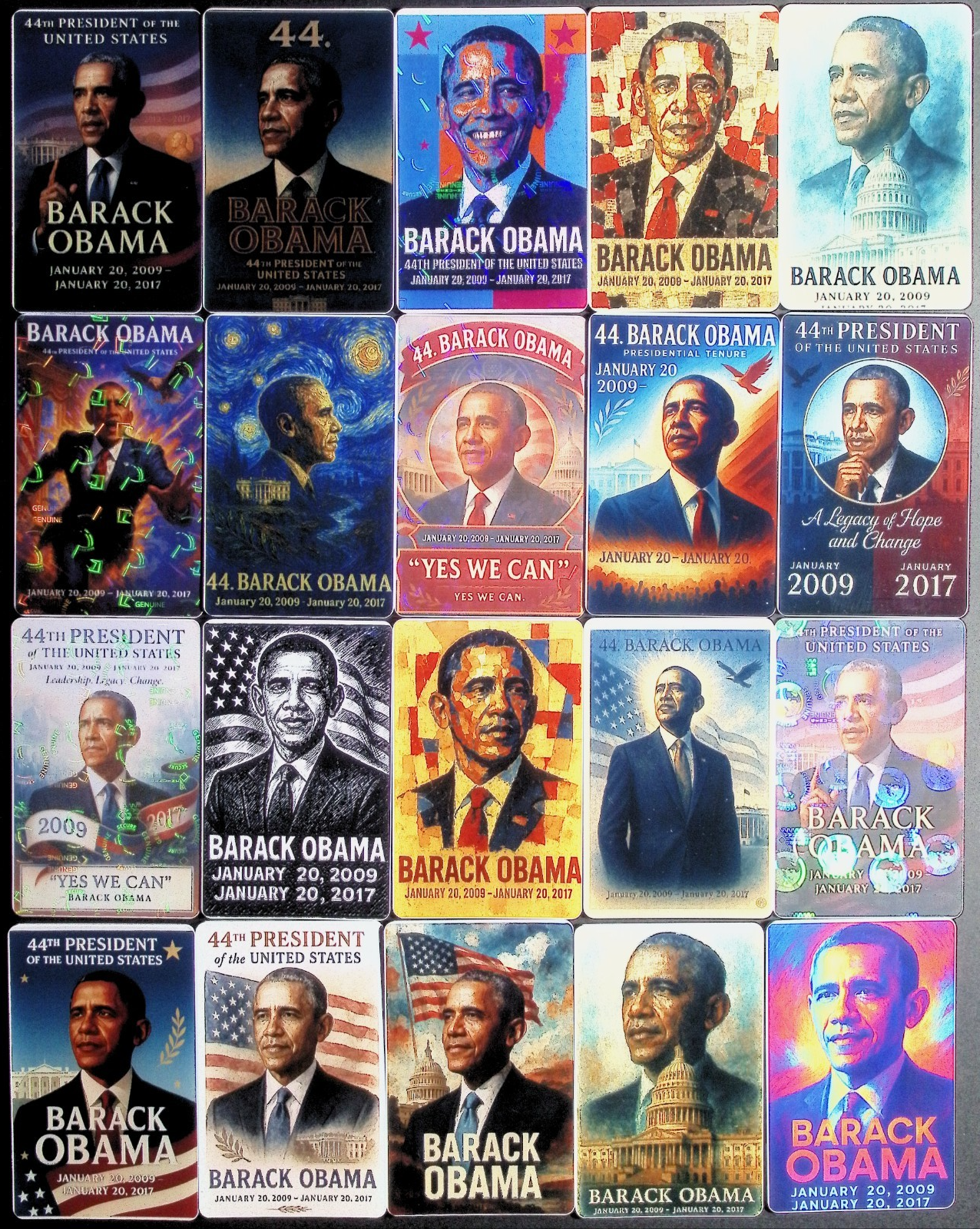 Barack Obama President of the United States x20 Card Lot (no dupes)