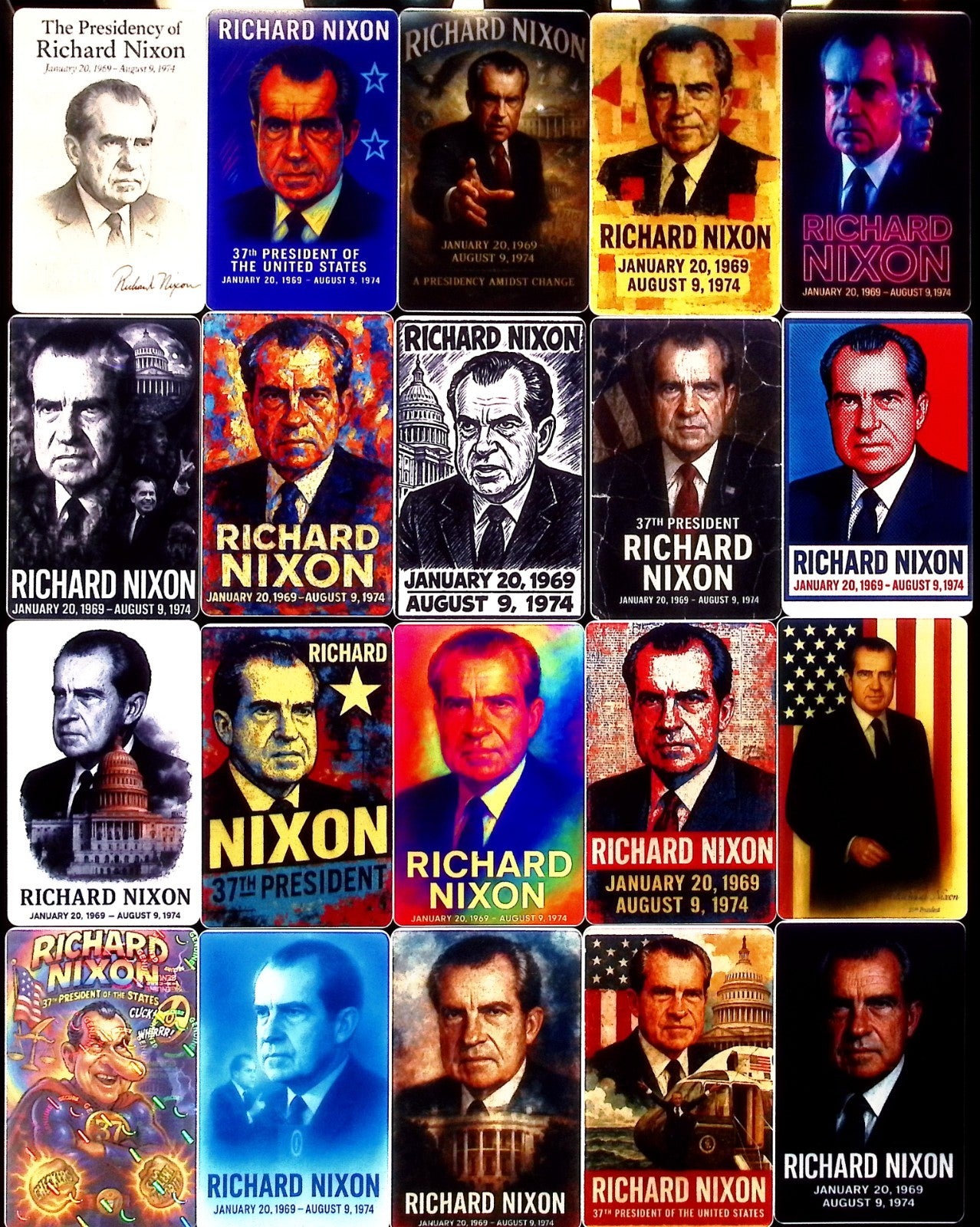 Richard Nixon 37th  President of the United States x20 Card Lot (no dupes)
