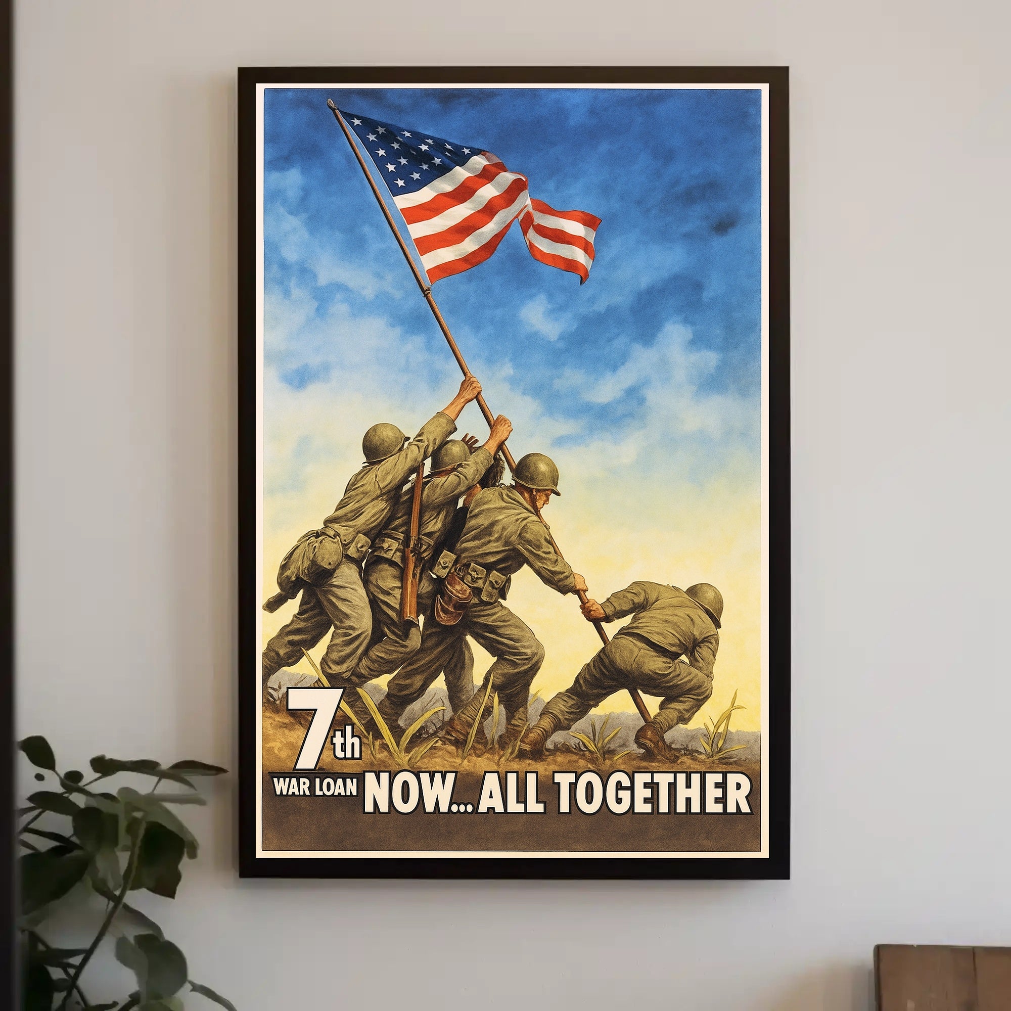 7th War Loan Now All Together Vintage Poster Print PosterGoat