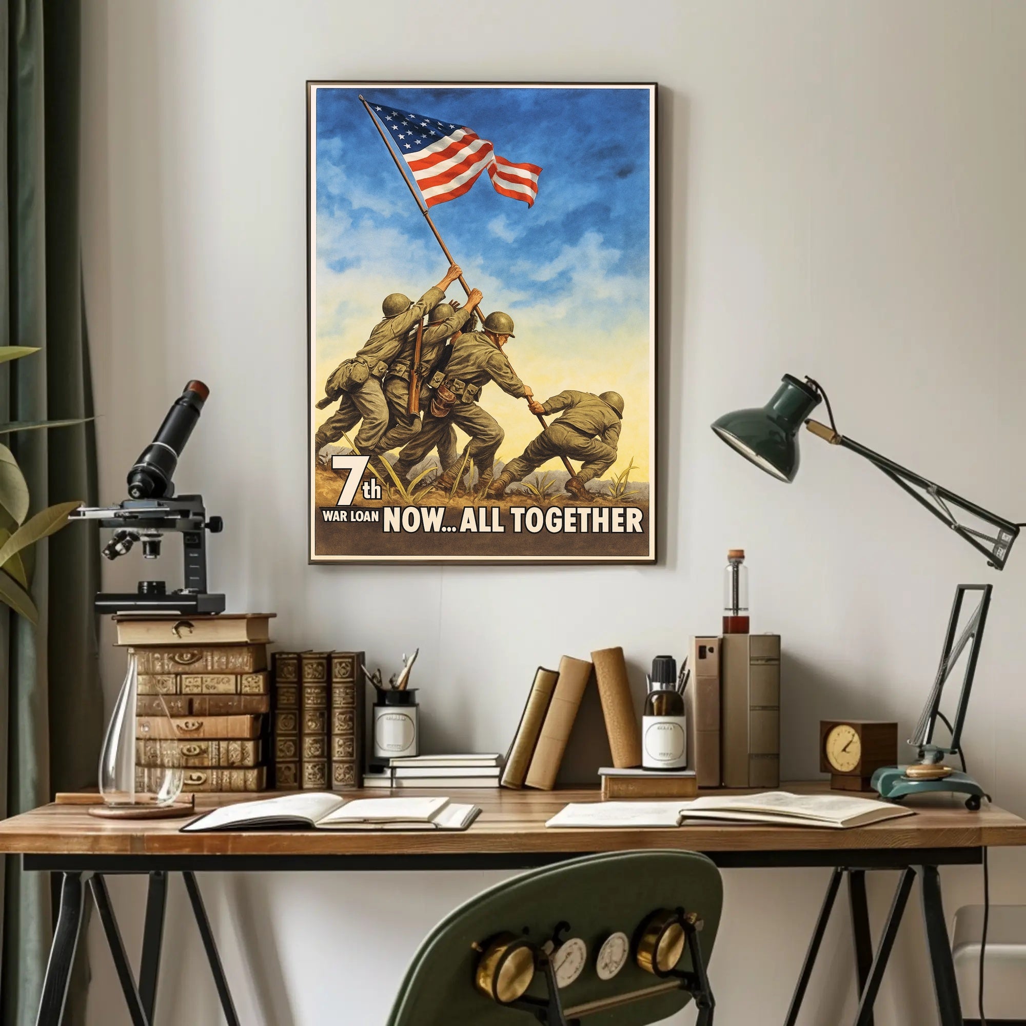 7th War Loan Now All Together Vintage Poster Print PosterGoat