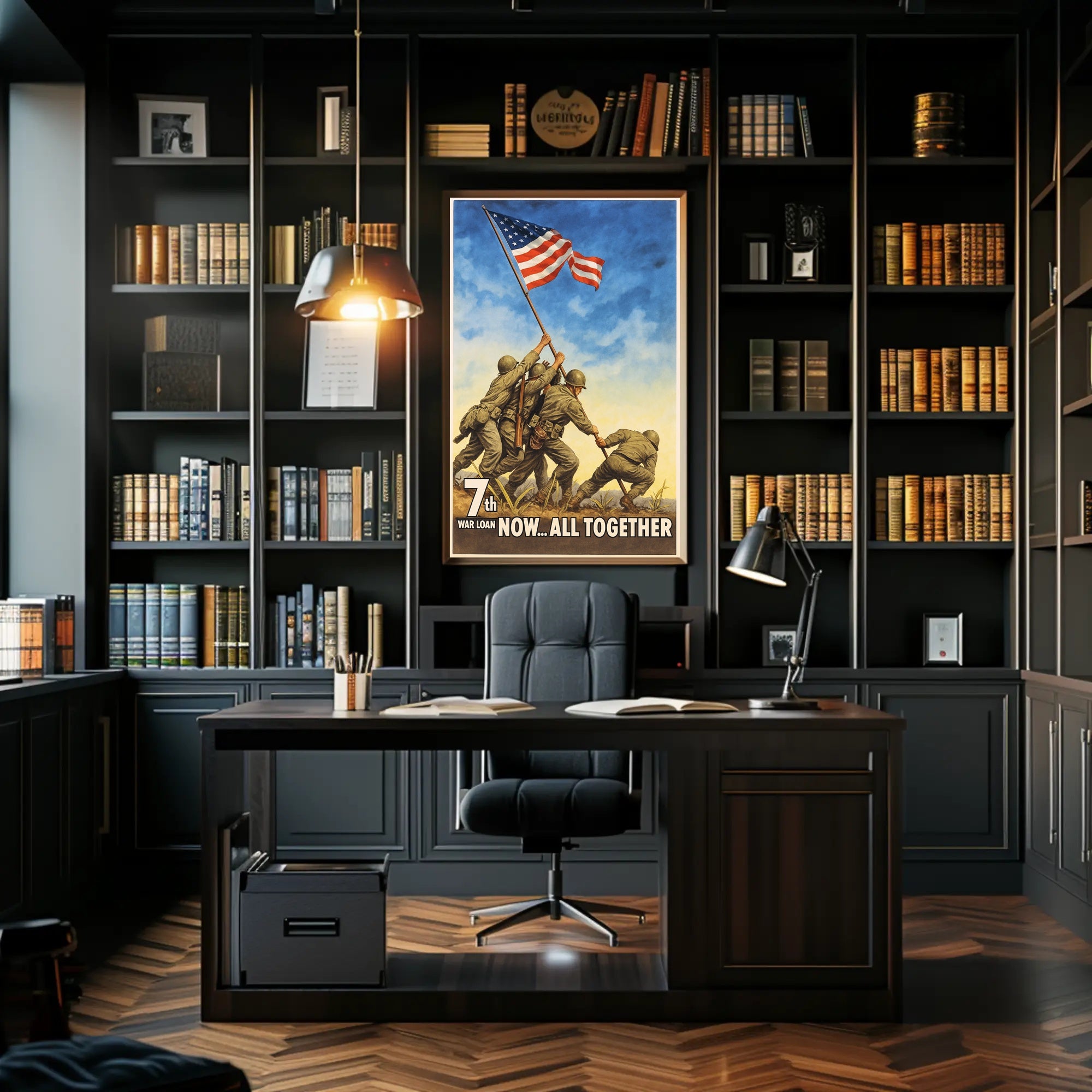 7th War Loan Now All Together Vintage Poster Print PosterGoat