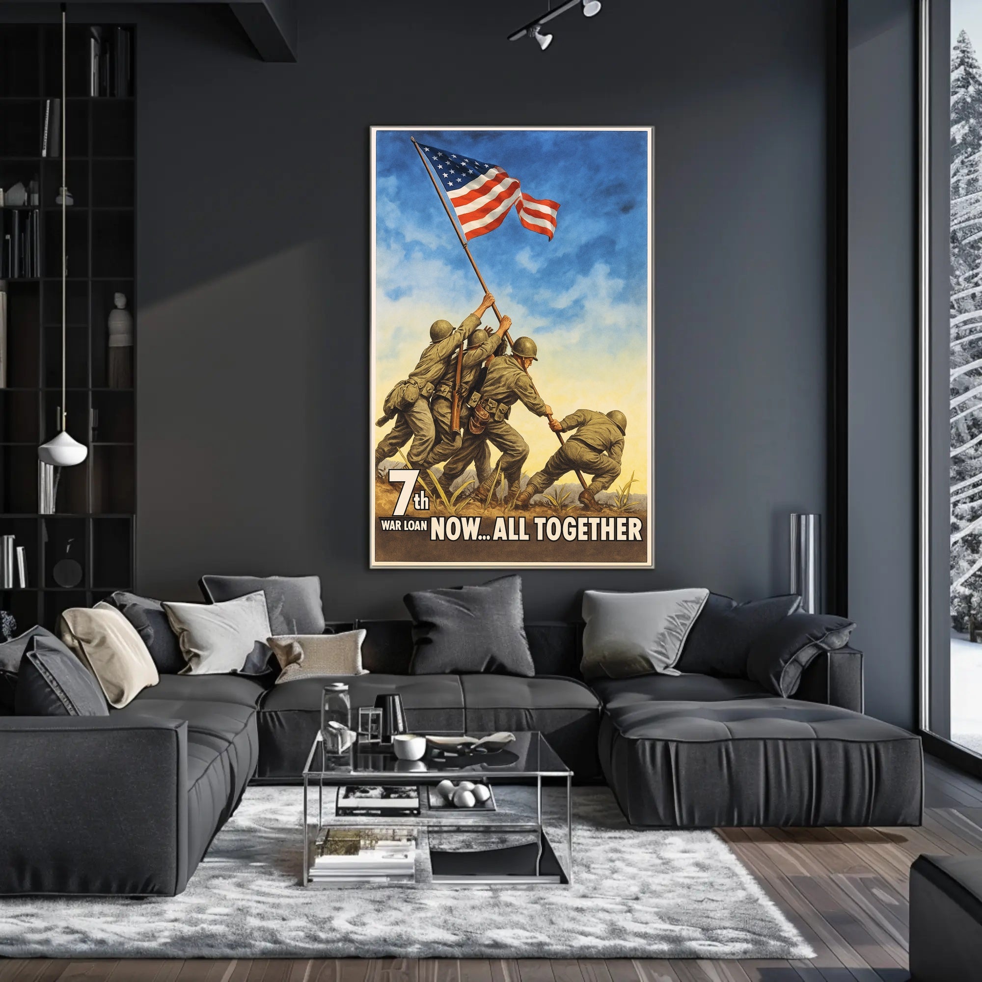 7th War Loan Now All Together Vintage Poster Print PosterGoat