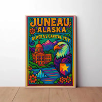 Juneau Alaska Bold Pop Art Travel Poster