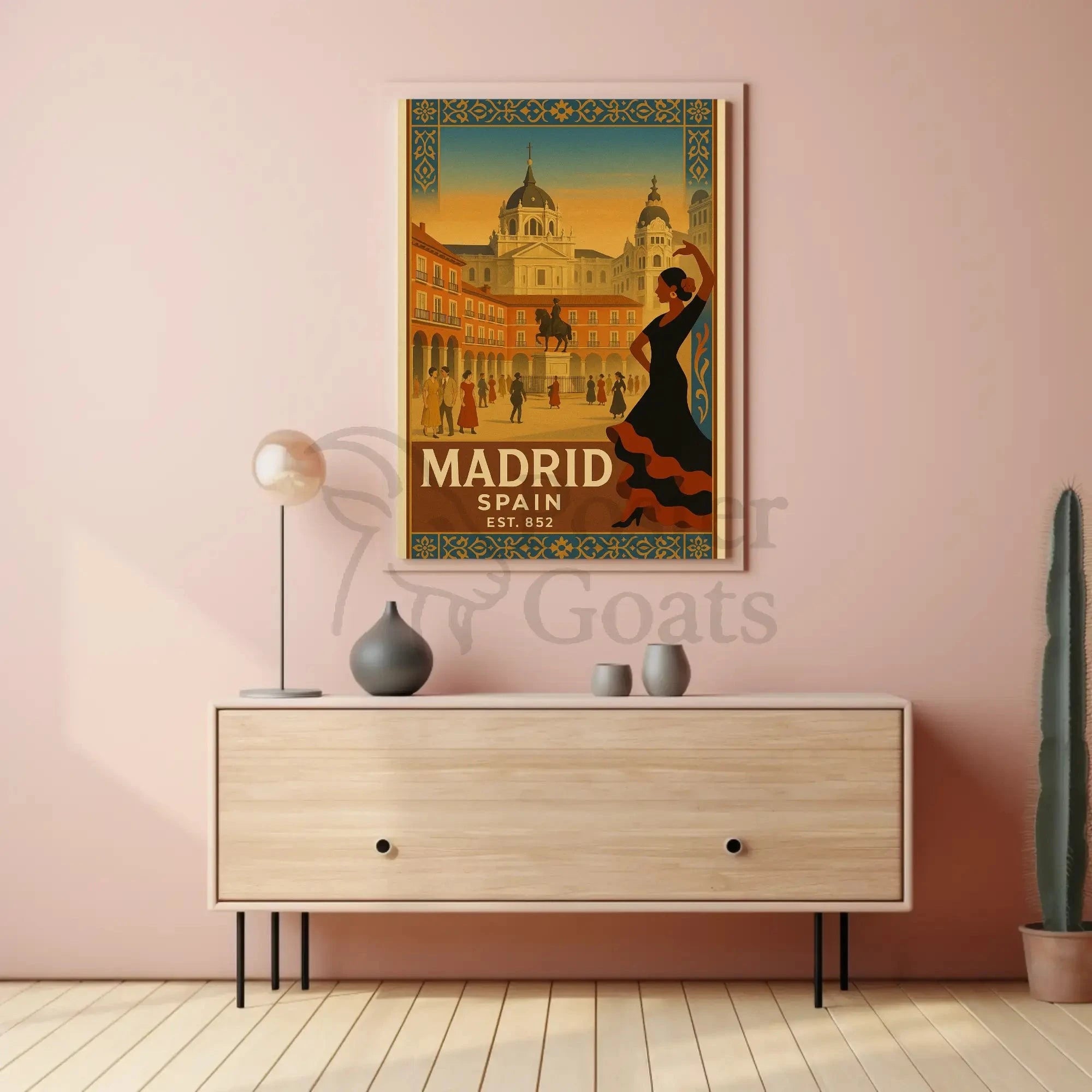 Vintage Madrid Poster Celebrating Spanish Culture and History