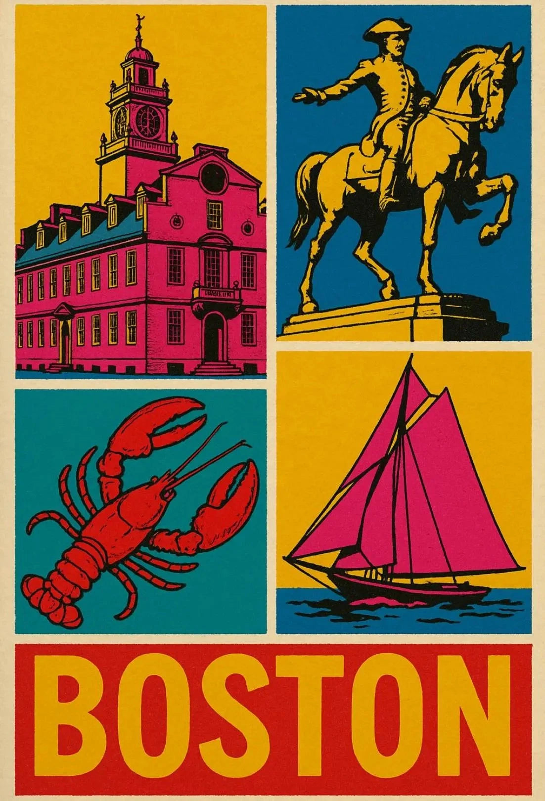Boston's Vibrant Historical and Maritime Cultural Heritage Poster