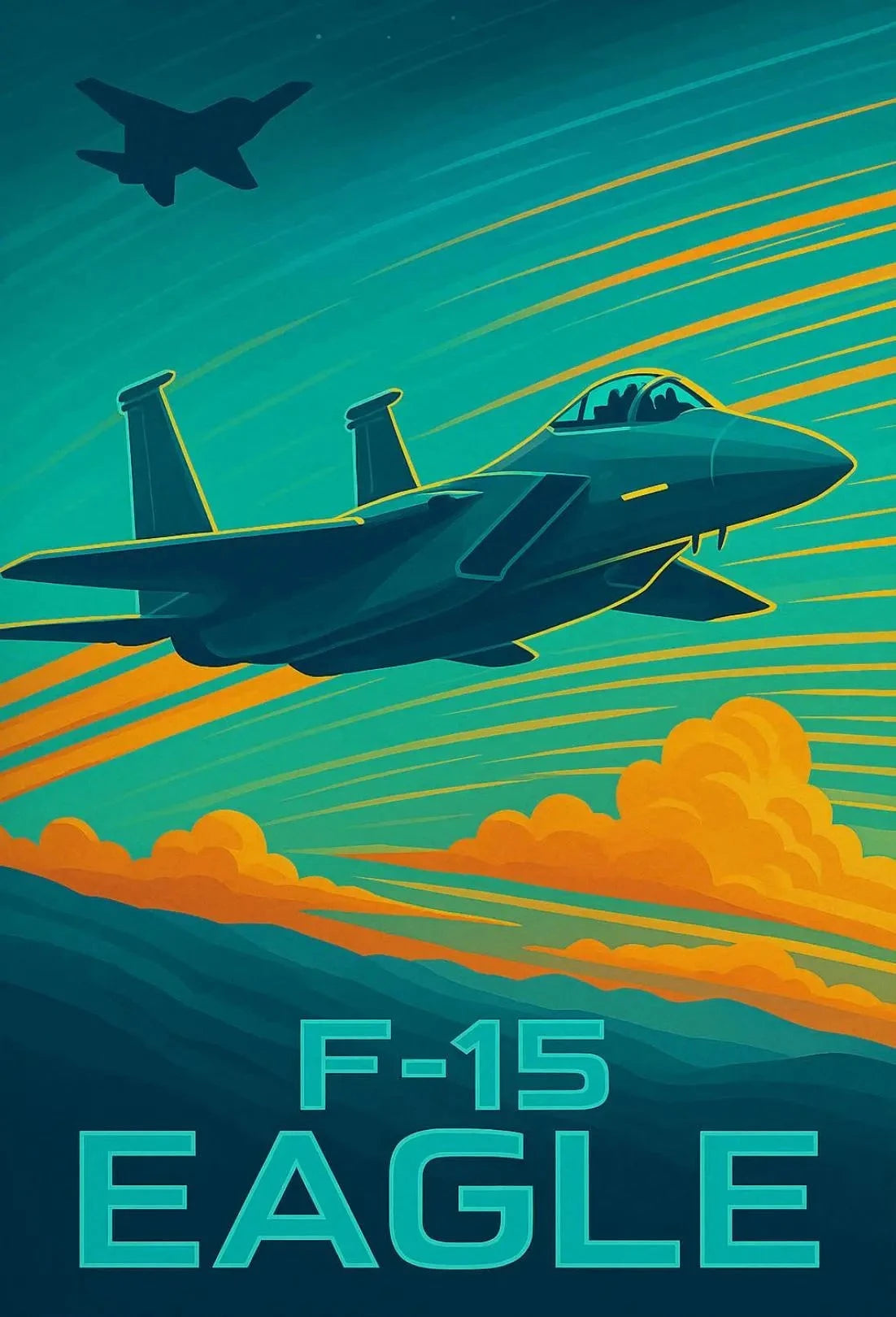 F-15 Eagle Aviation Art Poster