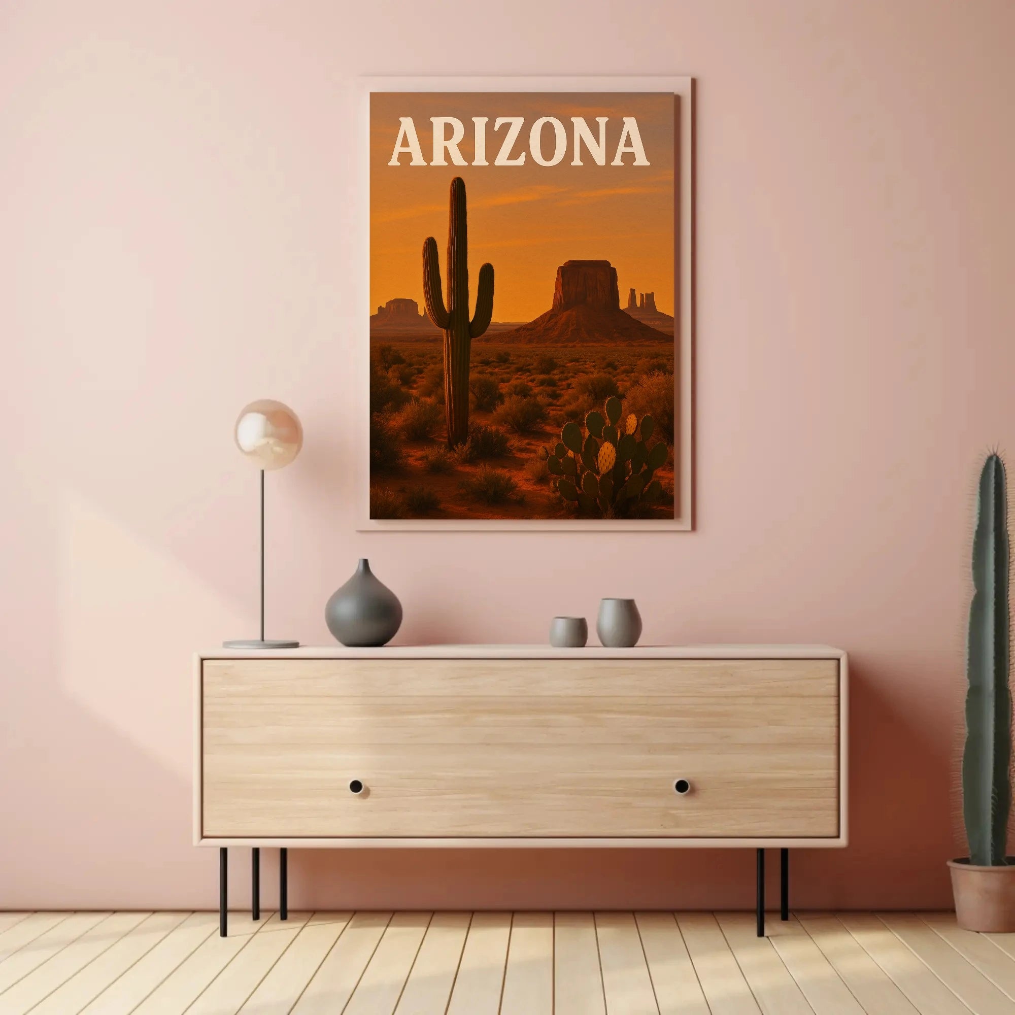 Arizona Desert Adventure Vintage Travel Poster