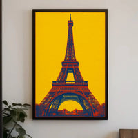 Eiffel Tower Pop Art Vibe Artistic Poster