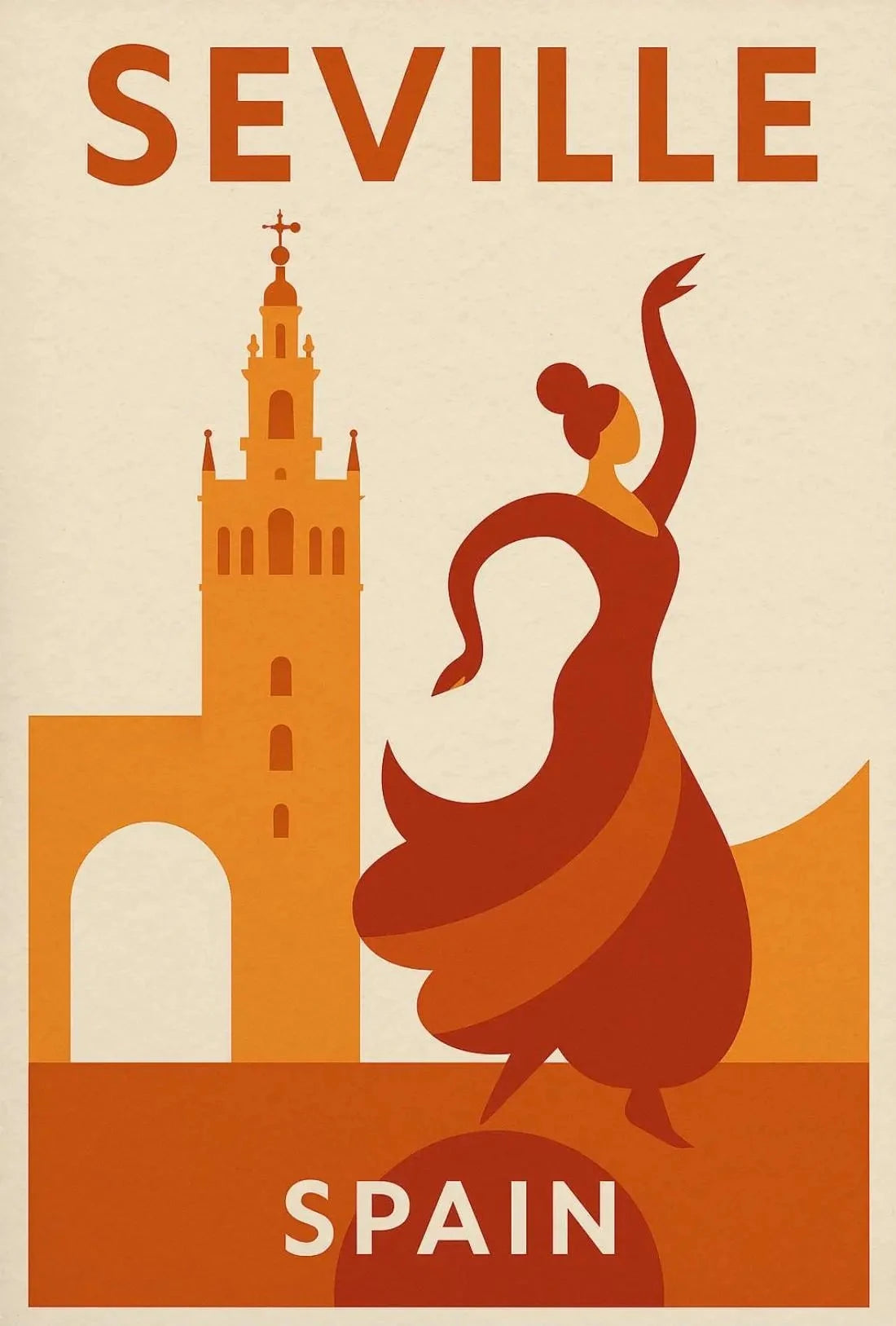 Seville Flamenco Dance Cultural Heritage Poster
