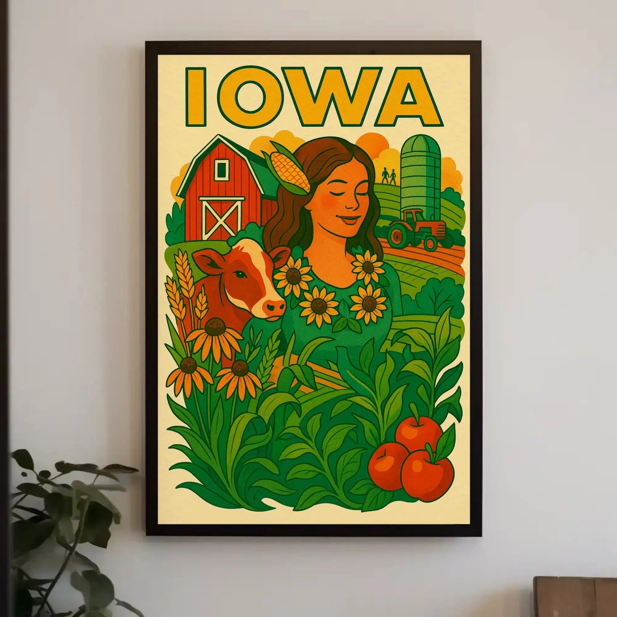 Iowa's Agricultural Heritage Celebrated in Cultural or Heritage Poster