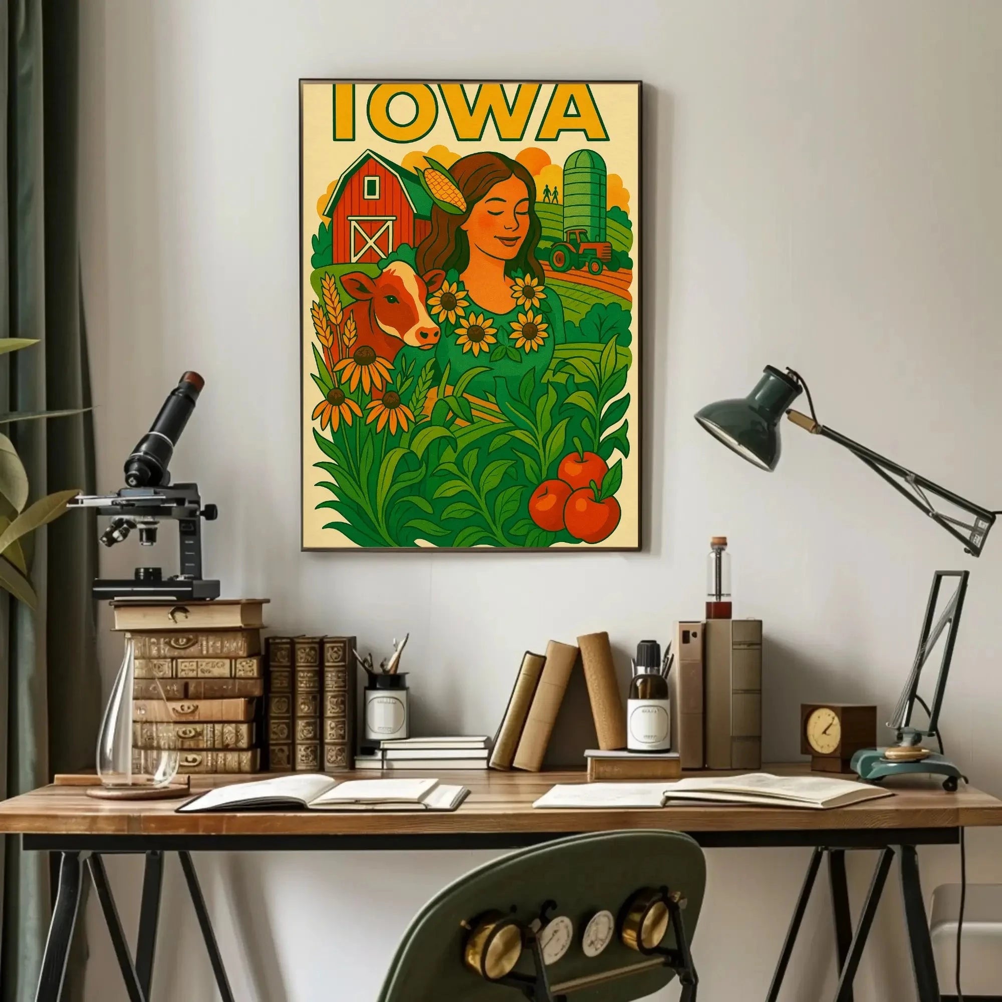 Iowa's Agricultural Heritage Celebrated in Cultural or Heritage Poster