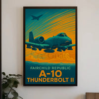 A-10 Thunderbolt II Vintage Military Aviation Poster PosterGoat