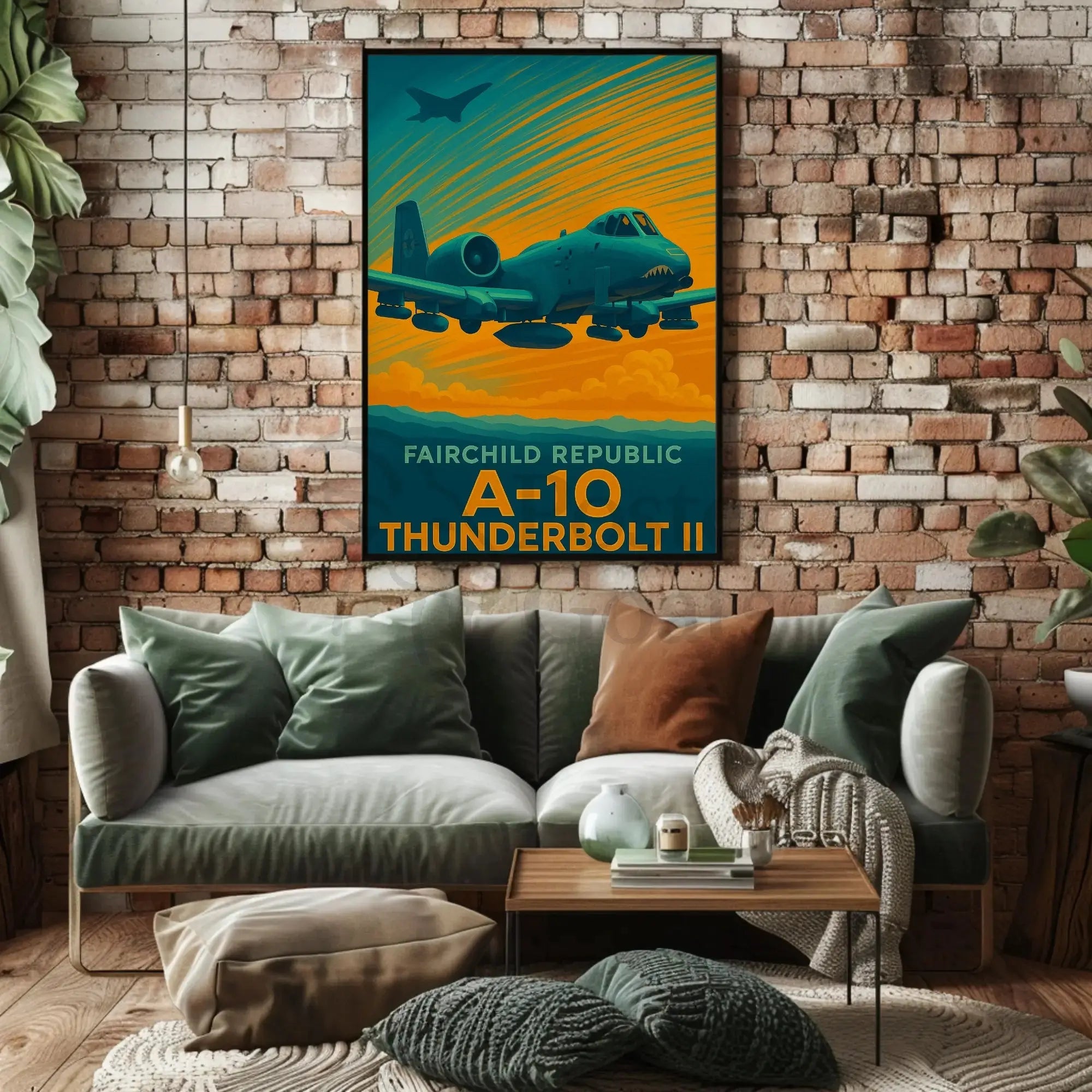 A-10 Thunderbolt II Vintage Military Aviation Poster PosterGoat