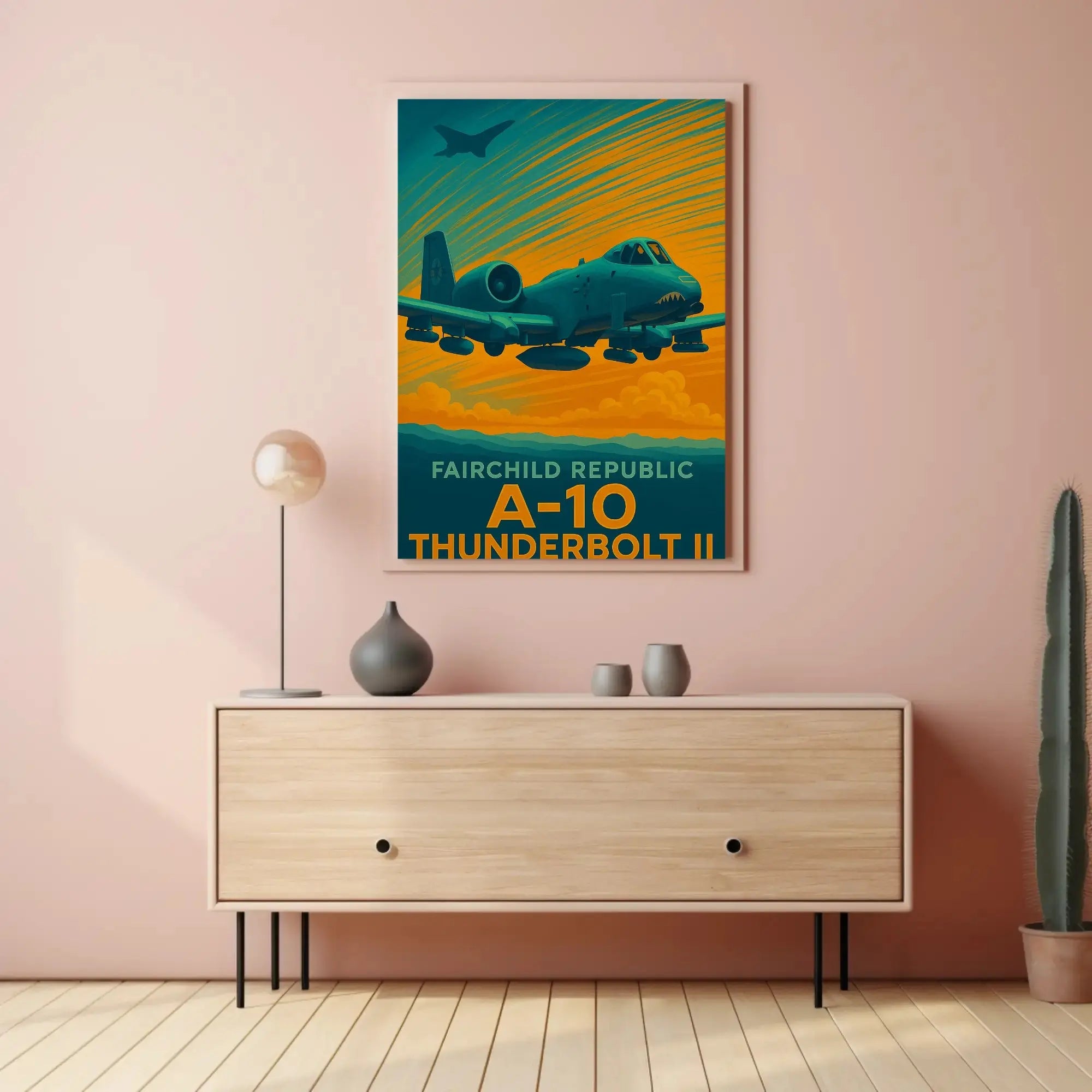 A-10 Thunderbolt II Vintage Military Aviation Poster PosterGoat