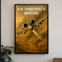 A-10 Thunderbolt II Warthog Dynamic Dive Poster Print PosterGoat