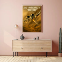 A-10 Thunderbolt II Warthog Dynamic Dive Poster Print PosterGoat