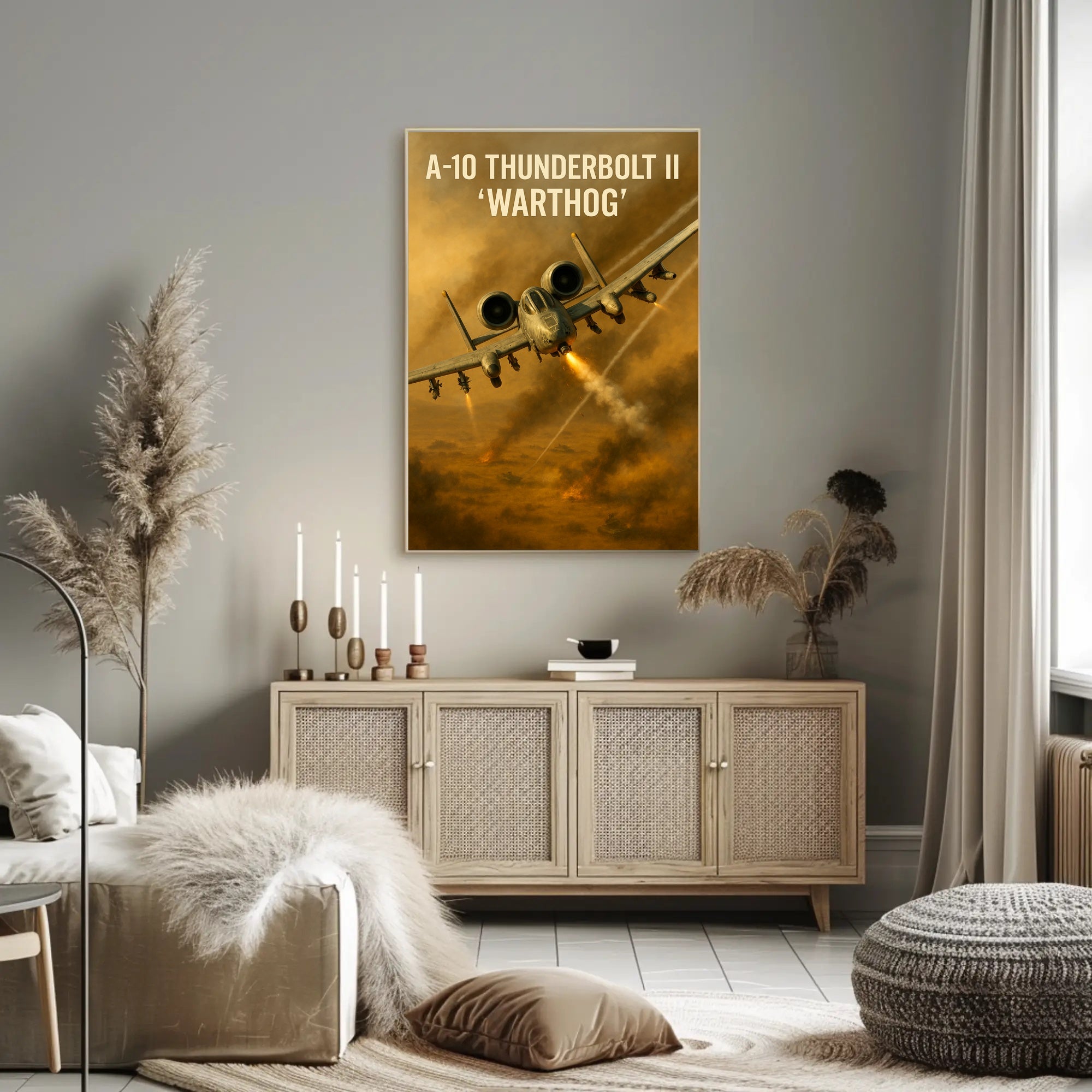 A-10 Thunderbolt II Warthog Dynamic Dive Poster Print PosterGoat