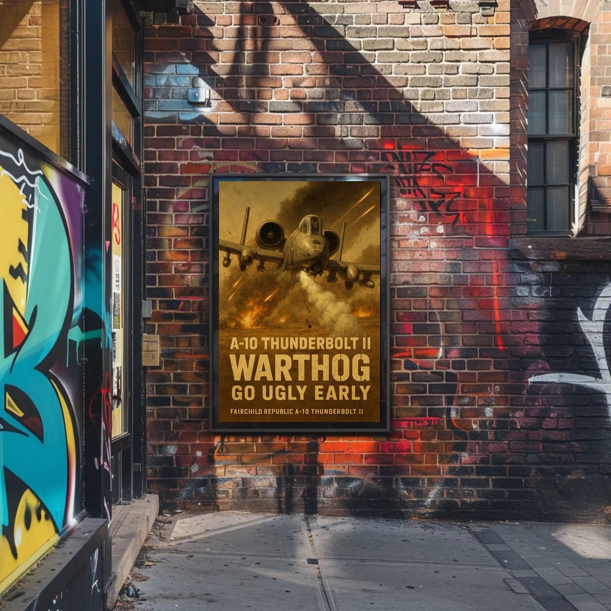 A-10 Thunderbolt II Warthog Military Art Print PosterGoat