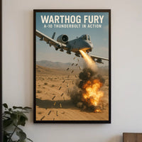 A-10 Thunderbolt Warthog Fury Military Poster PosterGoat